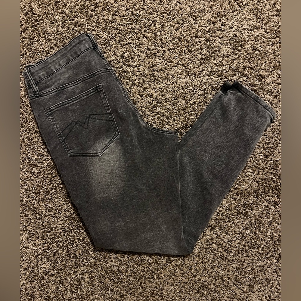 32|32 Slim Taper Black/Grey Jeans